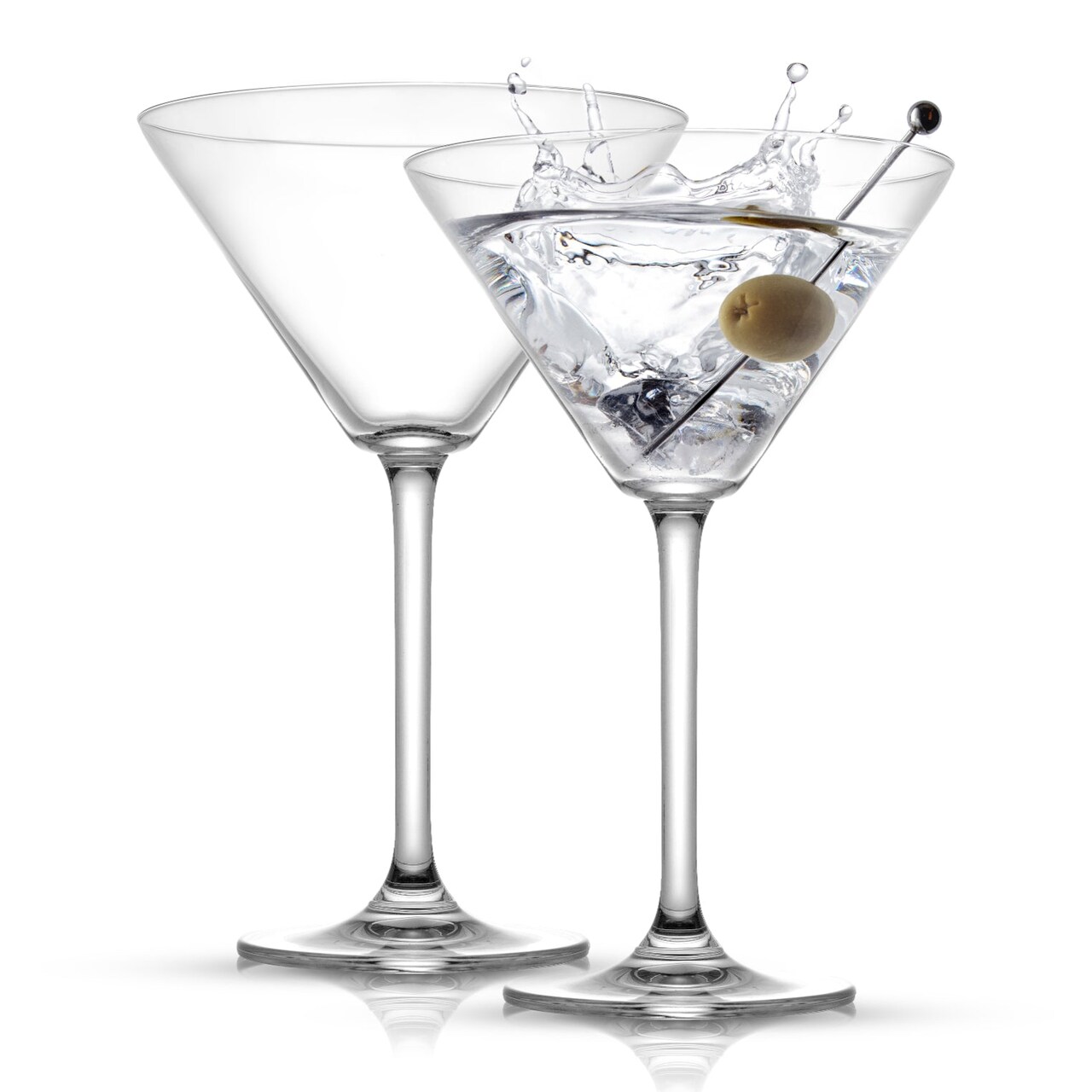 JoyJolt Olivia Premium Crystal Martini Glasses - 9.2 oz - Set of 2